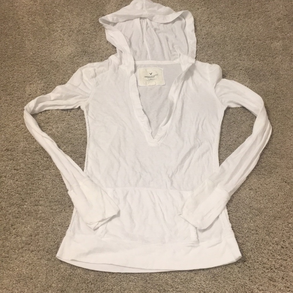 American Eagle white Hodie